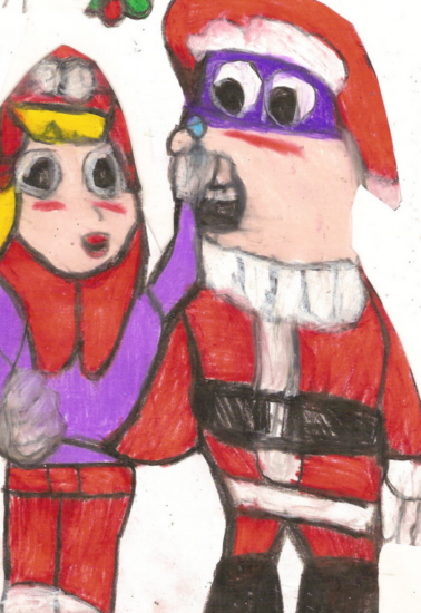 Santa-Claw's Gonna Get A Kiss By Penelope Under Da Mistletoe Unedited by Falconlobo