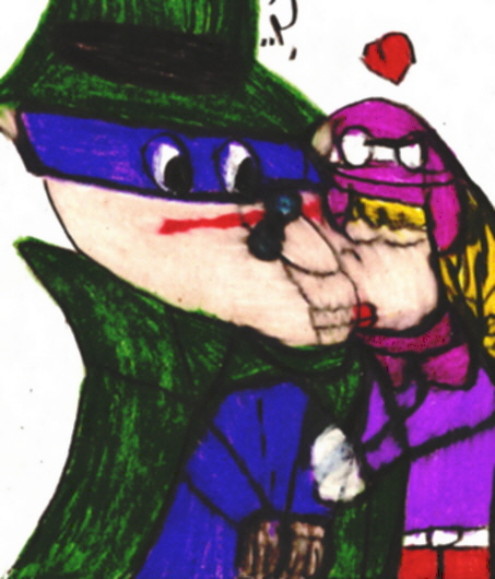 A Kiss From Penelope Makes The Hooded Claw One Confused Villain Edited^^ by Falconlobo