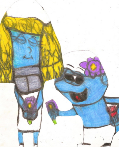 Vanity And Smurfette Pics Scanned Together^^ by Falconlobo