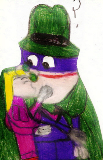 Hooded Claw Pinches His Arm From A Kiss By Penelope Edited^^ by Falconlobo