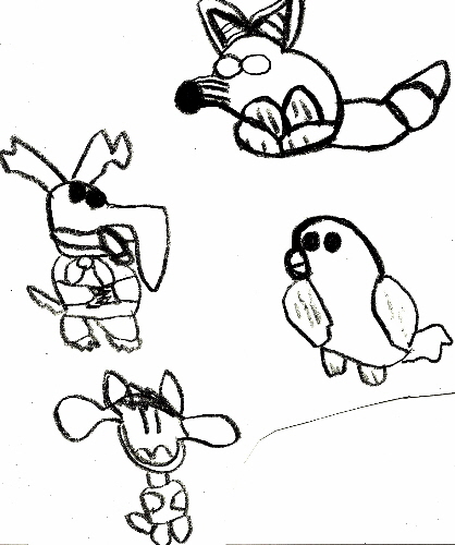 Doodlez Two Bad Guys And Two Randoms by Falconlobo