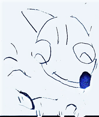 Fox Doodle No Colors Little Bit Edited by Falconlobo