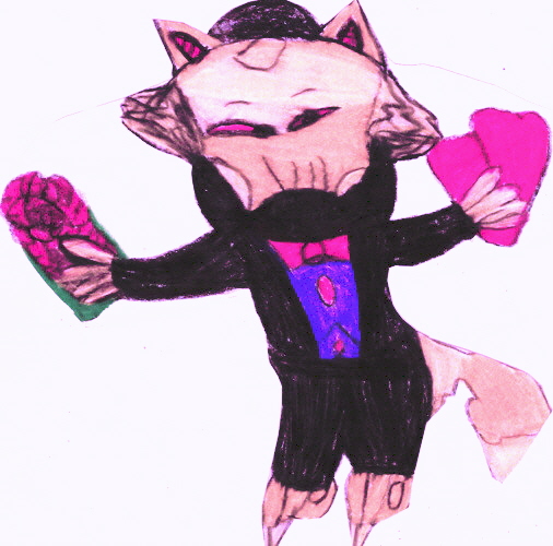 Big Cheese In A Tux With Flowers And Candy Heart For Polly? Edited by Falconlobo