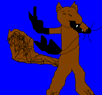 Wolf With Black Gloves On Paint Boredom by Falconlobo