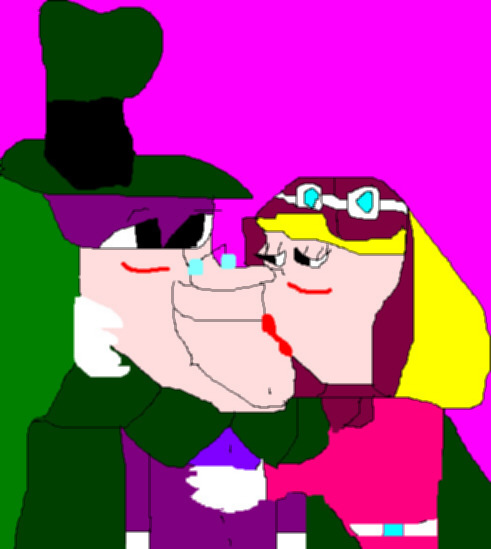 Penleope Pitstop Kissing Hooded Claw In MS Paint Again by Falconlobo