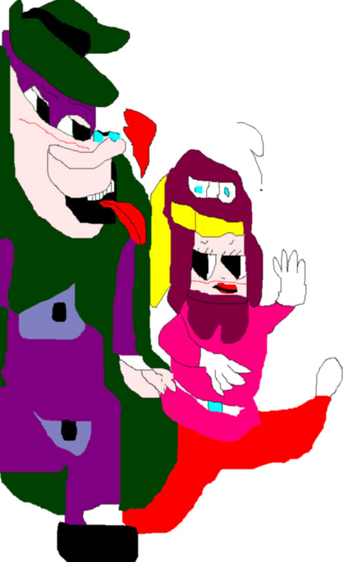 Hooded Claw Chases After And Catches Penelope Pitstop MS Paint by Falconlobo
