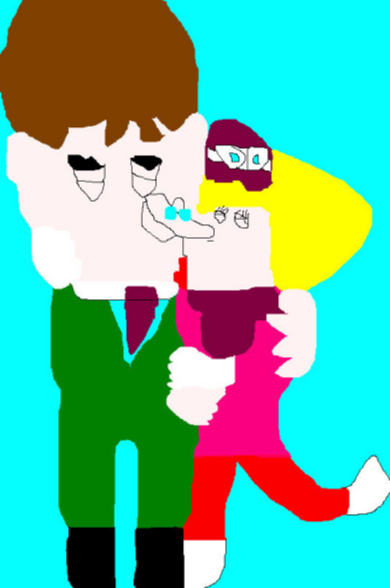 Sylvester Sneekly And Penelope Pitstop Kissing Ms Paint by Falconlobo