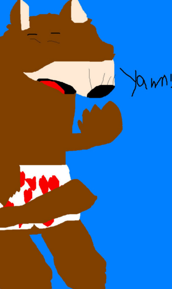 Mildew Is Not A Morning Wolf MS Paint by Falconlobo