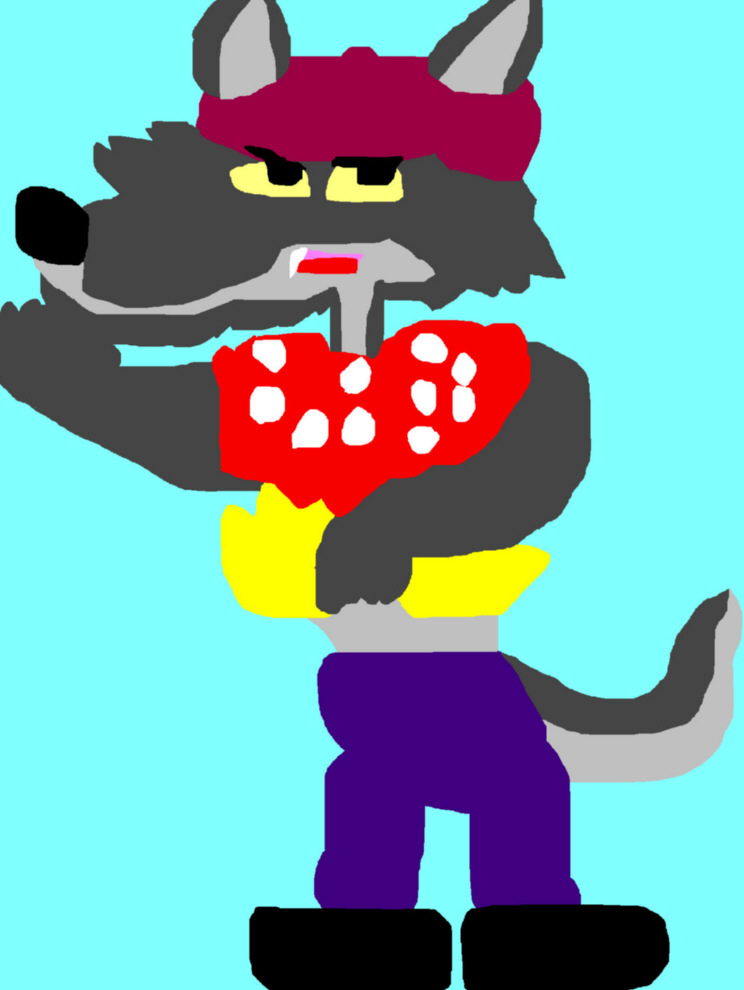 Stan The Woozle With Ears MS Paint For CaptainNik Of Furaffinity by Falconlobo