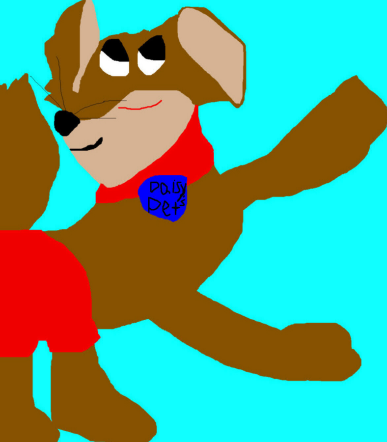 LOl Mildew Wolf Daisy's Pet Now with Boxers On Ms paint by Falconlobo