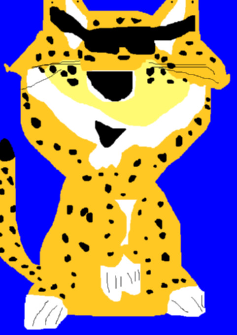 Chester Cheetah NON Anthro Chibi Ms Paint by Falconlobo