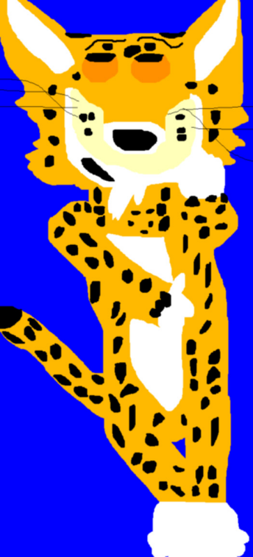 Chester Cheetah Antrho With Eyes MS Paint by Falconlobo