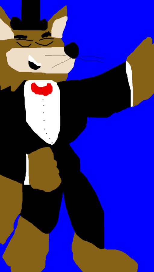 Dapper Mildew Wolf In Top Hat And Tux MS Paint^^ by Falconlobo