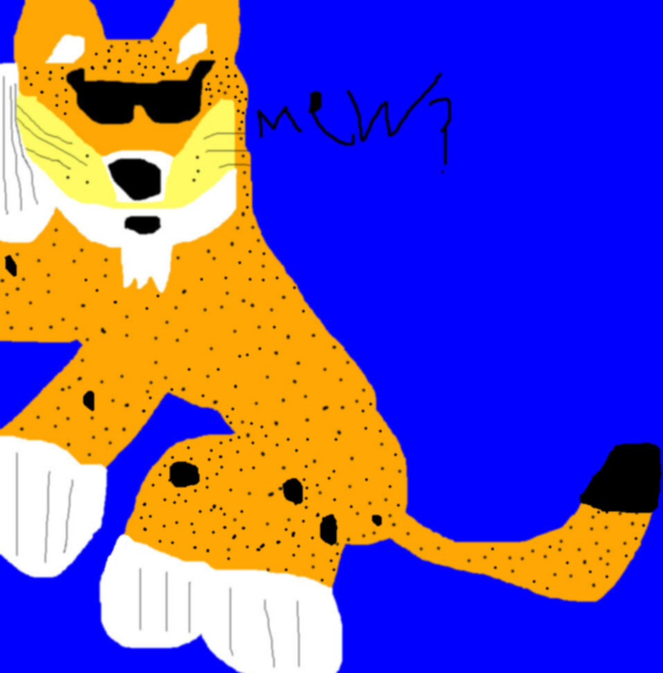 Chester Cheetah Kitty Non Anthro Ms Paint^ ^ by Falconlobo