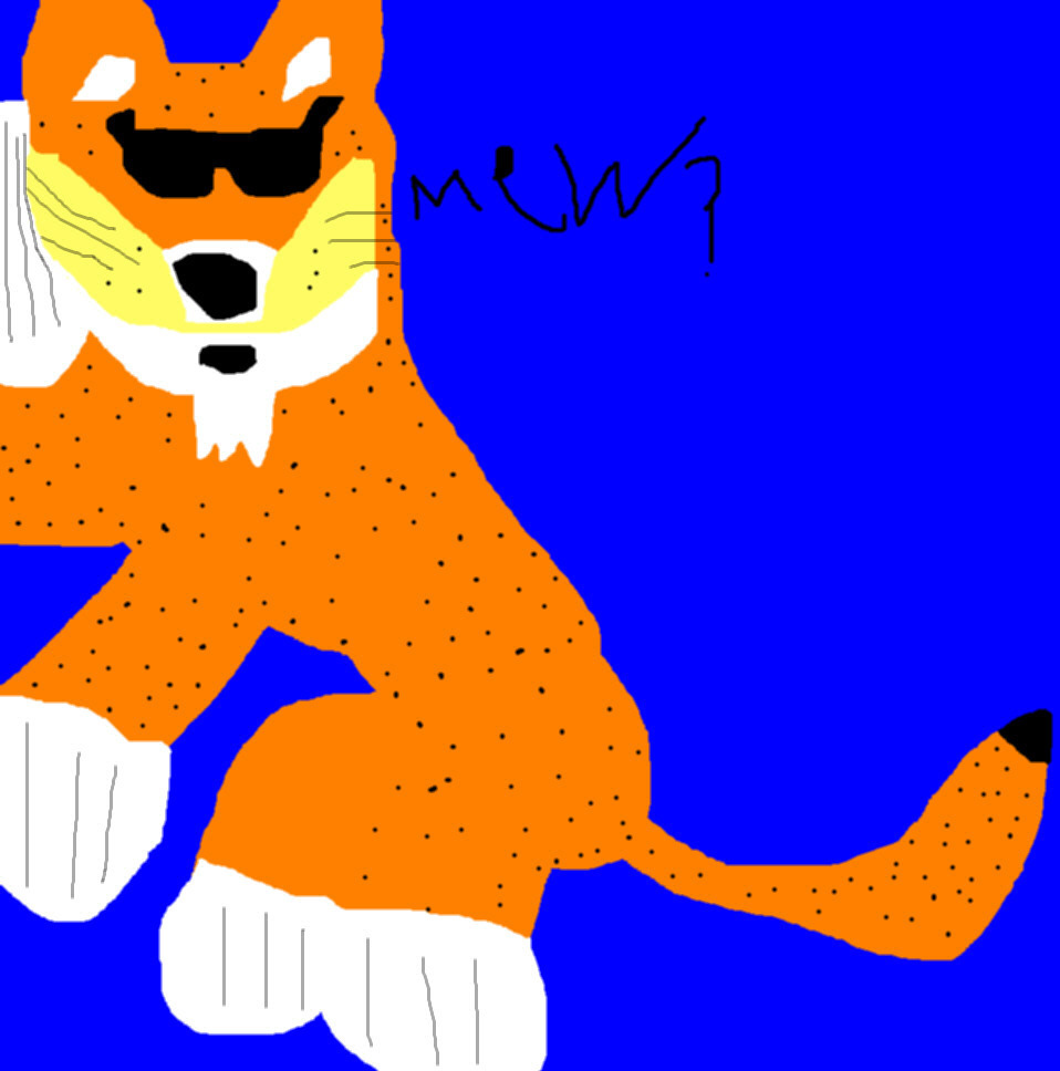 Chester Cheetah Kitty Non Anthro Ms Paint Darker Colors^^ by Falconlobo