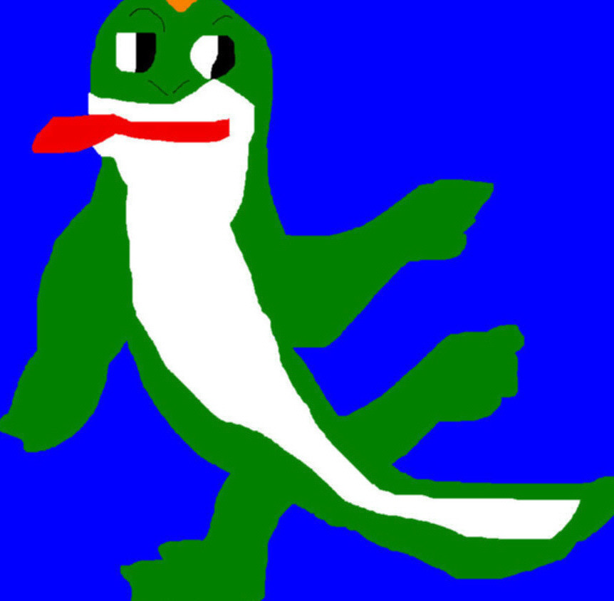 Goofy Gecko Ms Paint by Falconlobo