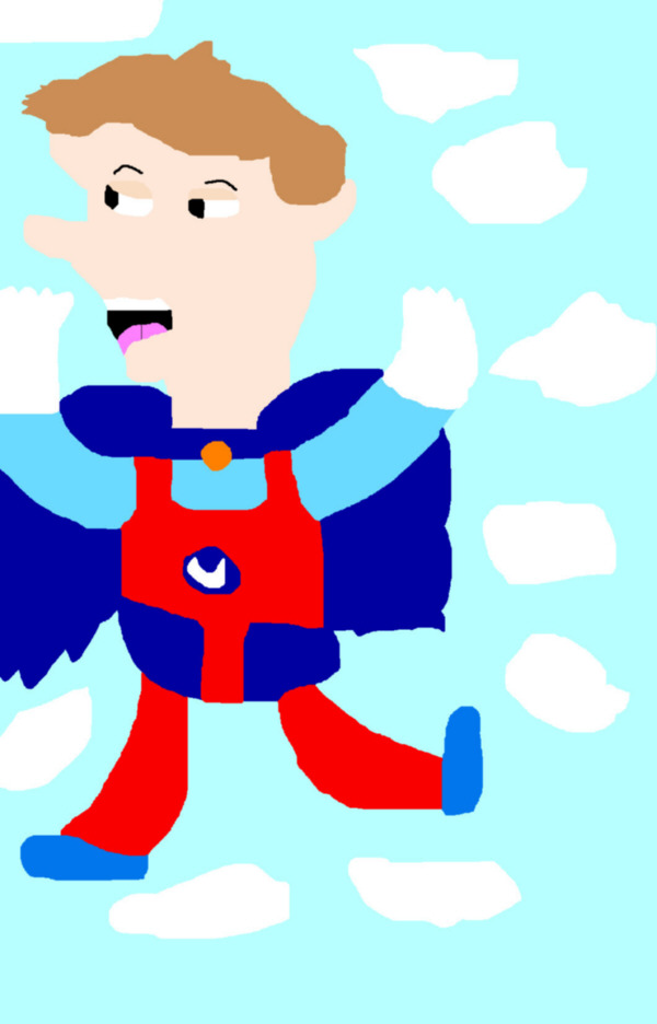 UnderMan Is Up In The Clouds Ms Paint by Falconlobo