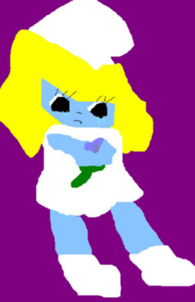 Smurfette Crying Ms Paint by Falconlobo