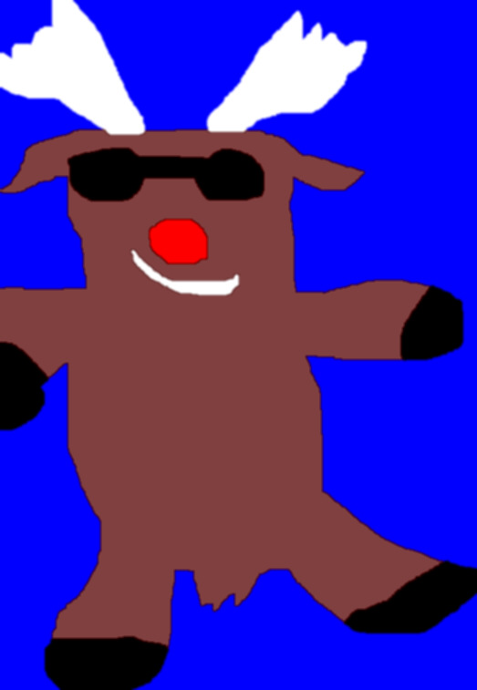 Reindeer Chibi Plush With Shades Ms Paint^^ by Falconlobo