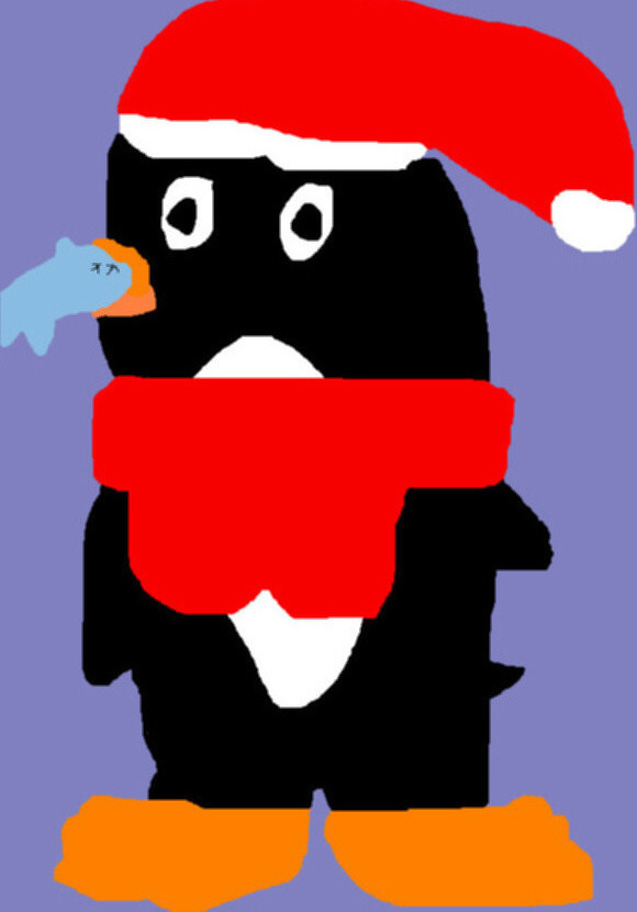 A Christmas Penguin MS Paint by Falconlobo