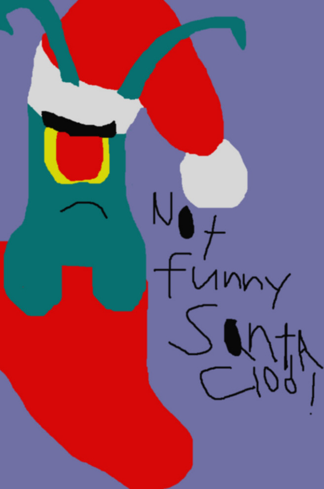 Not Funny Santa Clod Ms Paint by Falconlobo