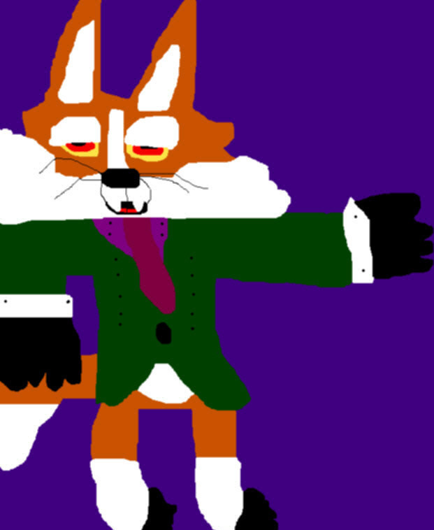 A Suave Looking Fox Ms Paint anthro fox in half suit by Falconlobo