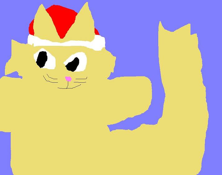 Random Cute Kitty with Santa Hat For Pixiewolf05 by Falconlobo