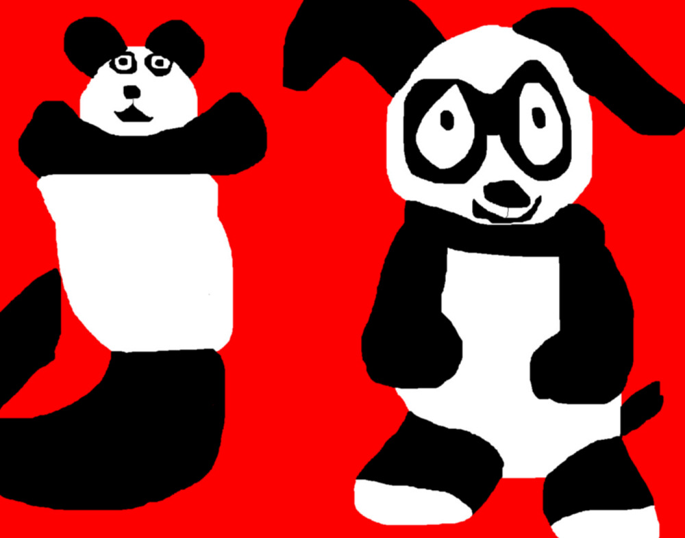 Two Random Panda Fusions Ms Paint by Falconlobo