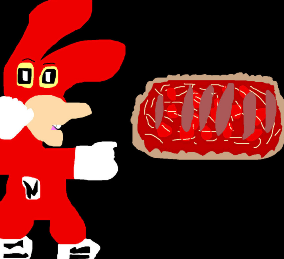 The Noid Ms Paint New For 2013 Now With Pizza by Falconlobo