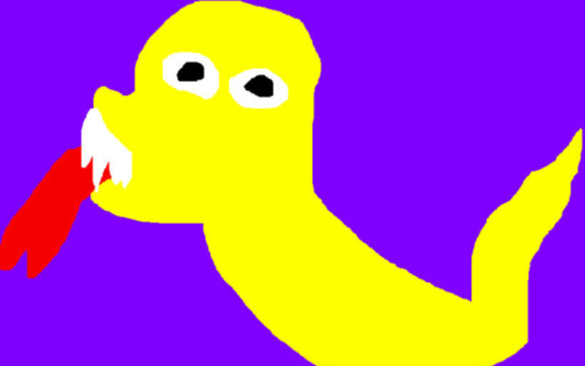 LemonHiss Ms Paint Or A lemongrab snake by Falconlobo