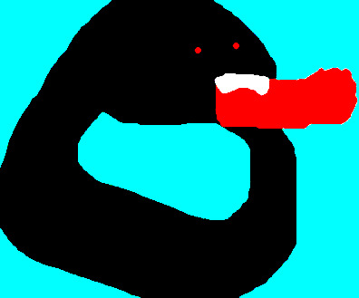 Random Black Snake With Red Eyes For Year Of The Black Snake Ms Paint by Falconlobo