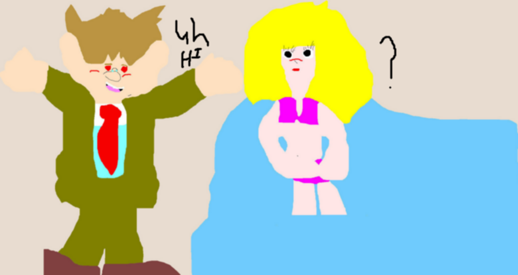 Penelope Pitstop And Sylvester Sneekly At The Beach Ms Paint by Falconlobo