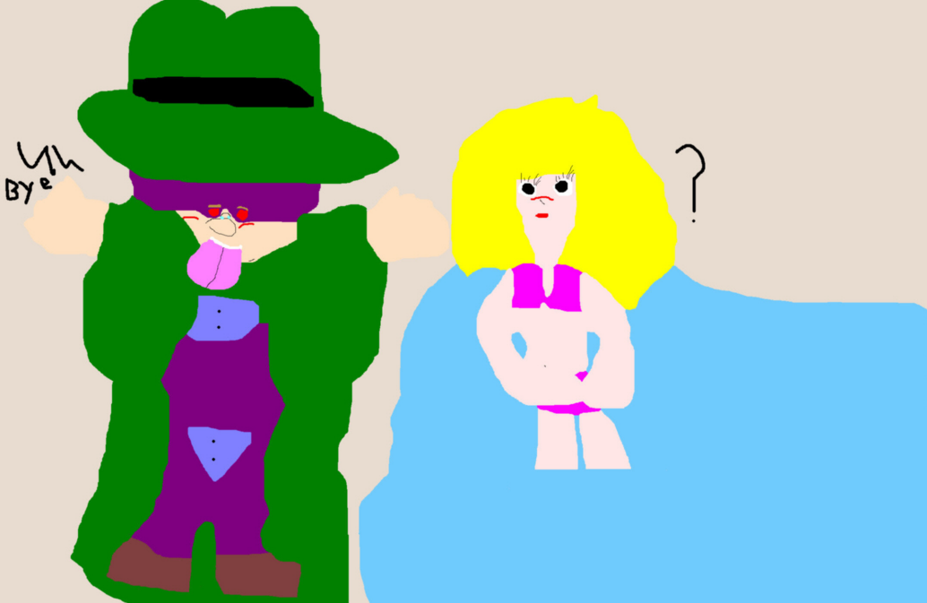 Penelope Pitstop And Hooded Claw At The Beach Part One Ms Paint by Falconlobo