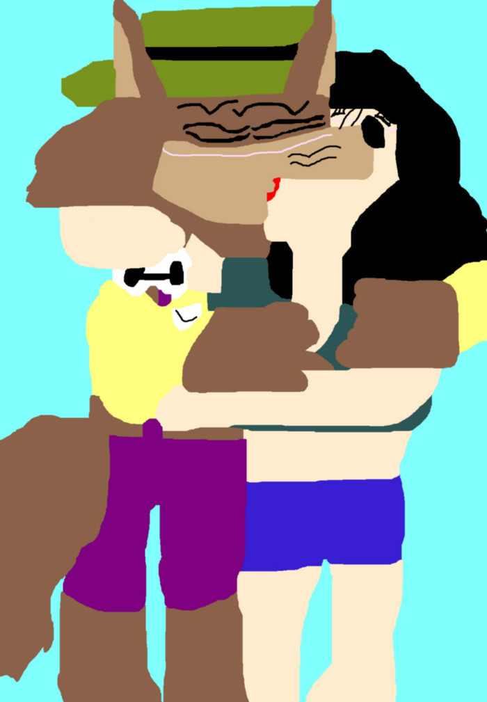 Mildew And Daisy Kissing Again Ms Paint For DisneyHorrorMoveFan512 by Falconlobo