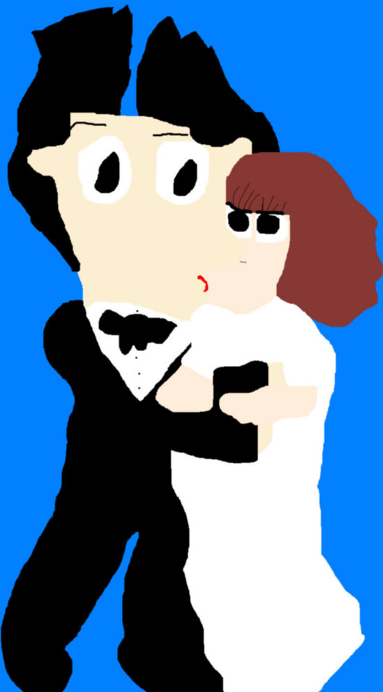 Noodman's And Lucile's Wedding Day Picture MS Paint^^ by Falconlobo