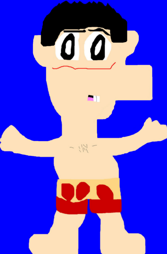 Mask-less Noid In Pizza Colored Boxers MS Paint Now With Ears^^ by Falconlobo