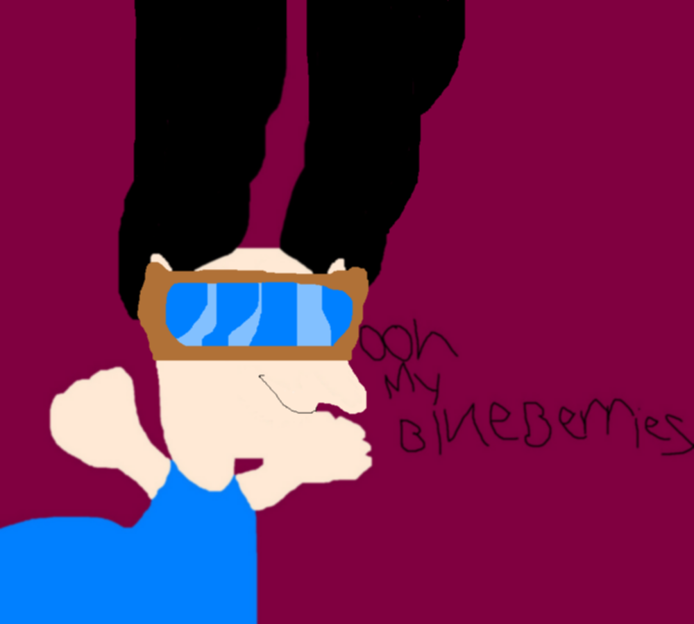 Ohhh My Blueberries Noodman Chibi With Shades Ms Paint^^ by Falconlobo