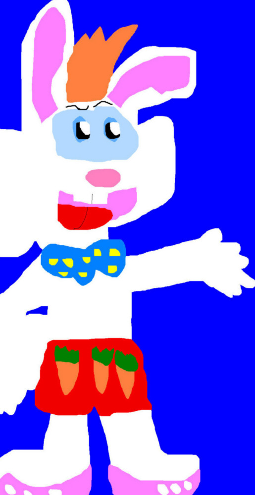 Roger Rabbit In Red Carrot Boxers And A Bowtie Ms Paint by Falconlobo