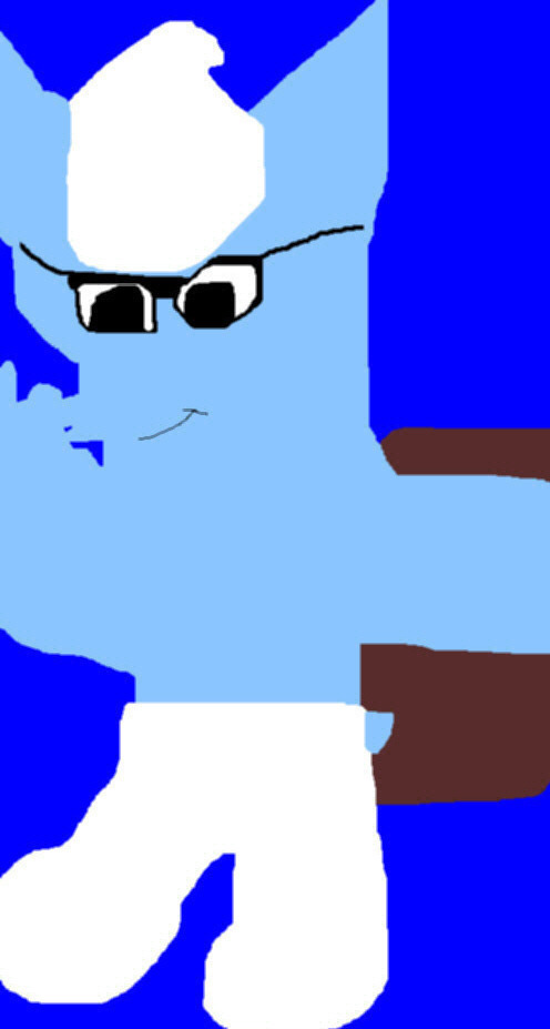 Brainy Smurf More Anime/Toon Style A Bit Ms Paint by Falconlobo