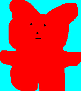A Random Red Gummy Bear Ms Paint by Falconlobo
