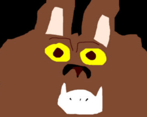 Another Toony Werewolf MS Paint Face Only by Falconlobo