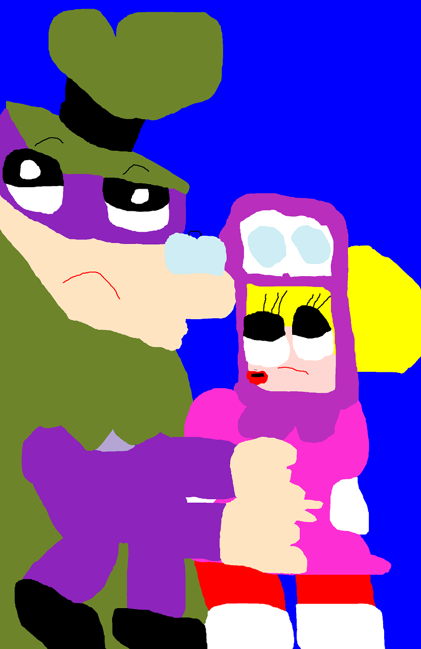Looks Like Chibi Hooded Claw Wants To Kiss Chibi Penelope Pitstop Ms Paint by Falconlobo
