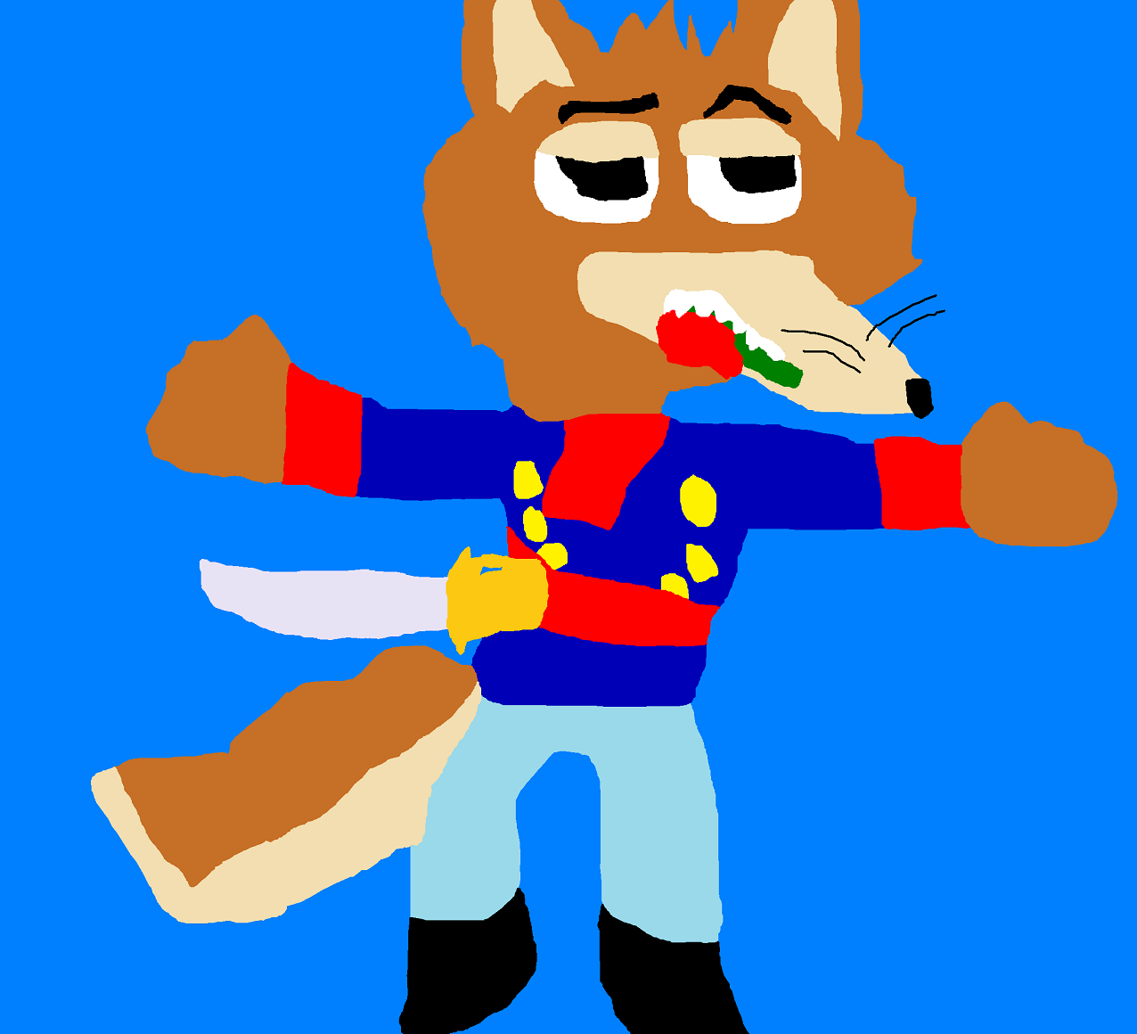 Don Karnage With A Rose In His Teeth Ms Paint by Falconlobo
