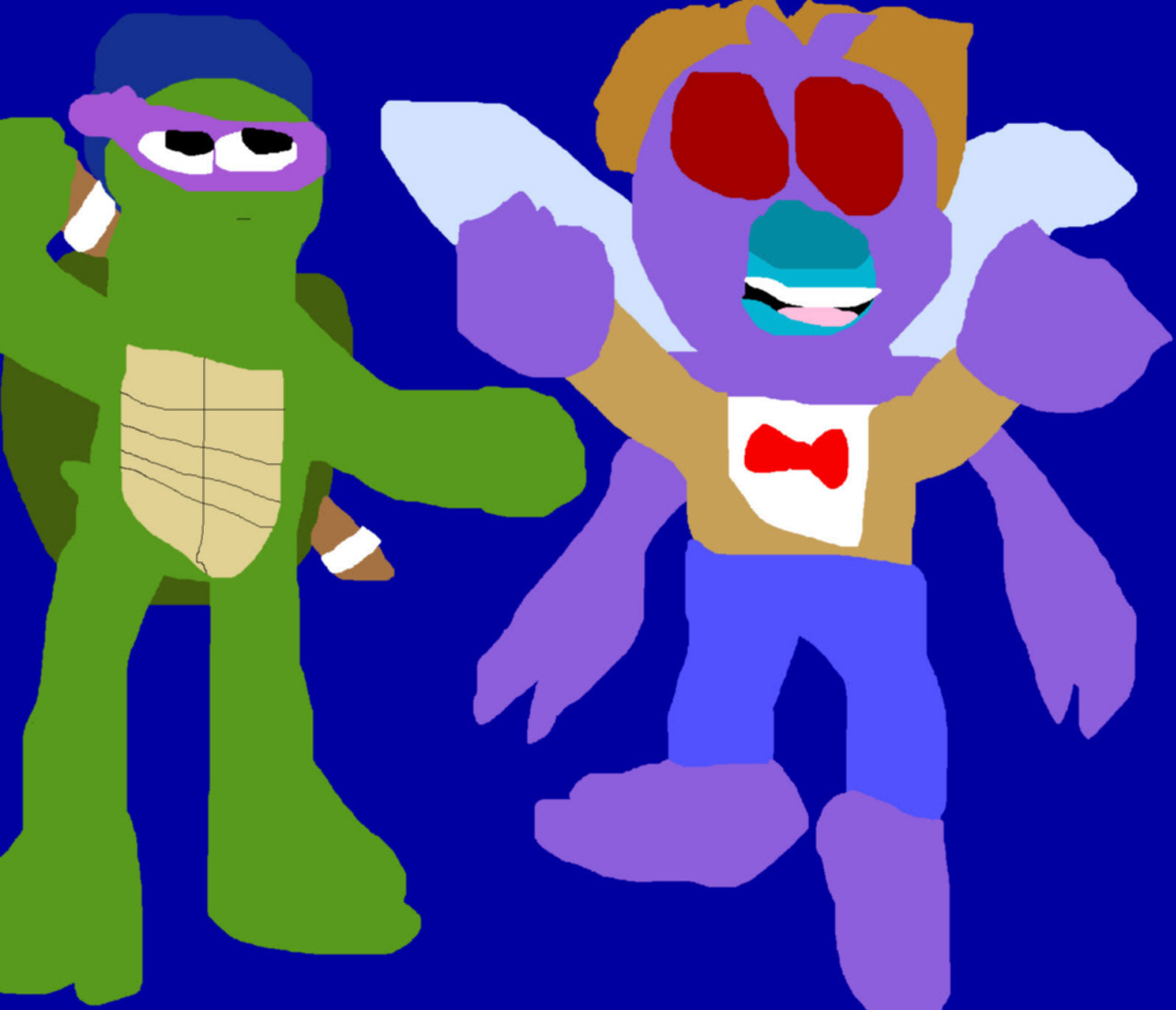 Scientist Turtle Vs Mad Scientist Fly Ms Paint by Falconlobo