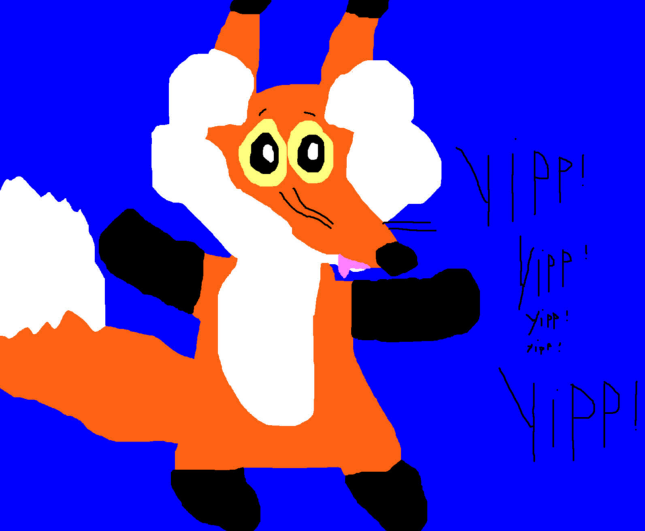Toony Chibi Fox With Shout Refernce Ms Paint^^ by Falconlobo