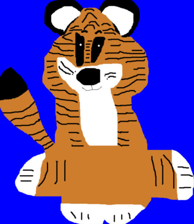 Random Tiger Plushie Hobbes? MS Paint by Falconlobo
