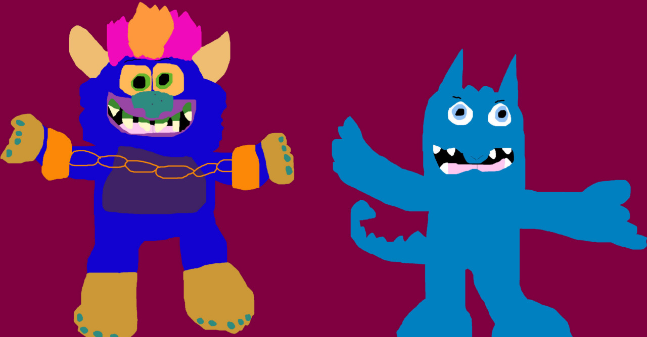 My Pet Monster And An Anthro Boglin MS Paint by Falconlobo