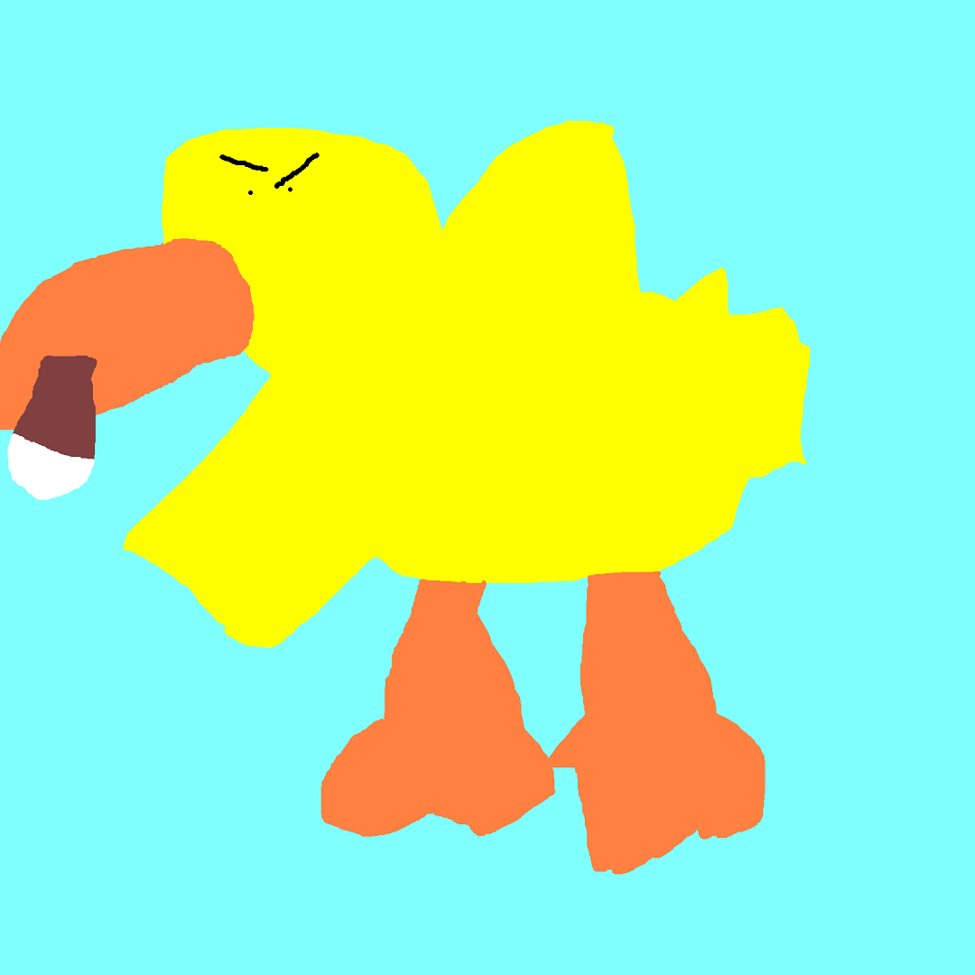 Random Quackers The Angry Beanie Duck With Cigar MS Paint by Falconlobo