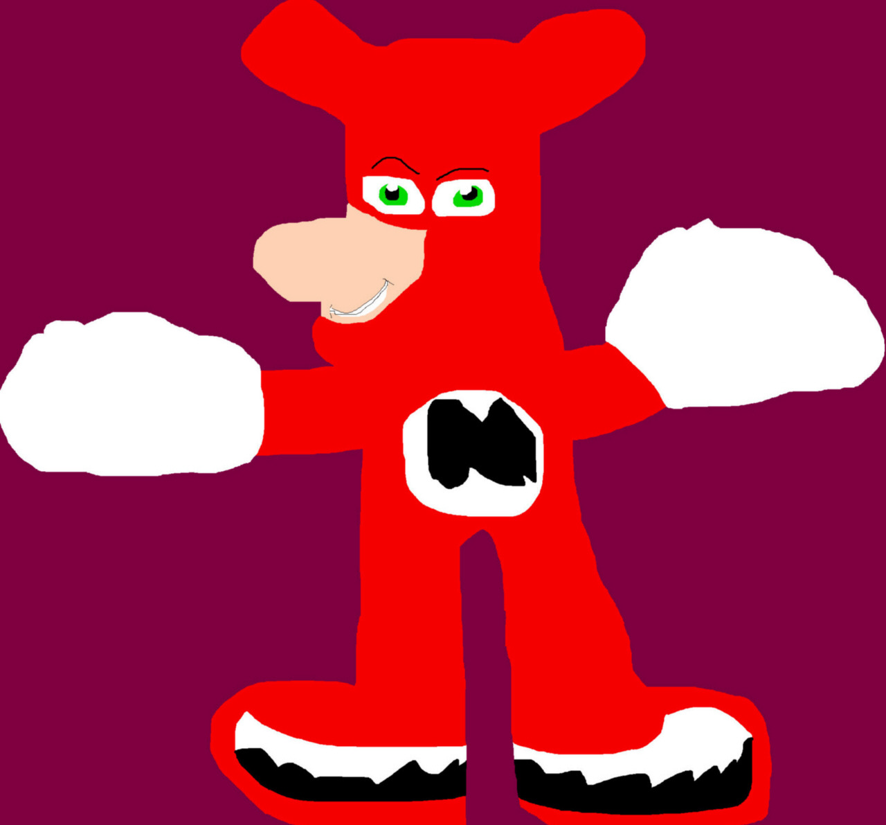 The Noid With Green Eyes MS Paint^0^ by Falconlobo