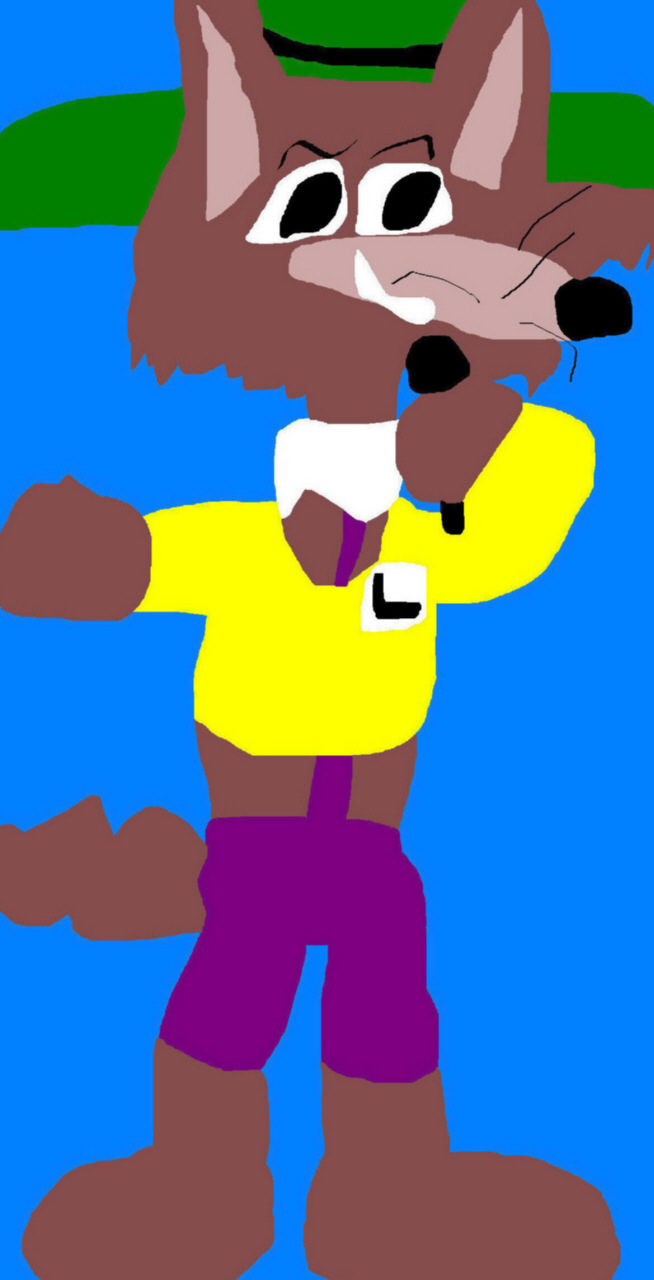 Mildew Wolf In His Laffalympics Outfit MS Paint by Falconlobo